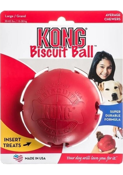 Kong Biscuit Ball Top Şeklinde Köpek Oyuncağı L