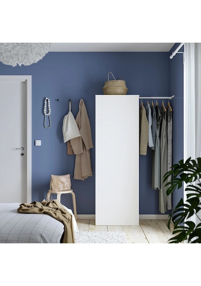 Ikea Beyaz Fonksiyonel Kapaklı Gardırop 107x42x181 Cm