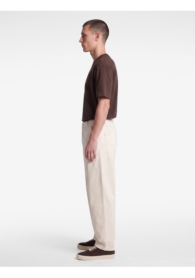 Koton Normal Bel Cepli Rahat Kalıp Gabardin Barrel Fit Pantolon Ekru 7wam40045nw