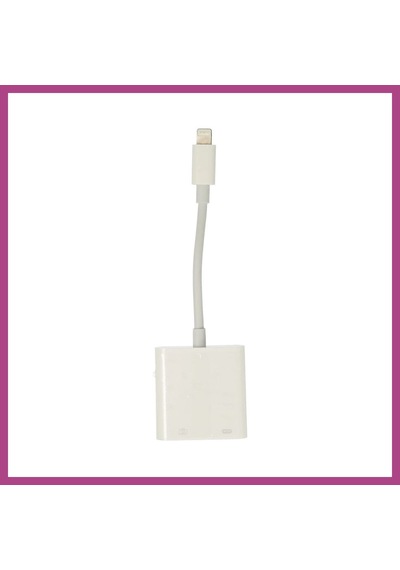 Gees Global Apr22 Apple Uyumlu iPhone Otg 2in1 - Beyaz Gbzs