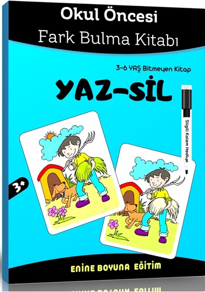 Okul Öncesi Fark Bulma Yaz-Sil Kitabı