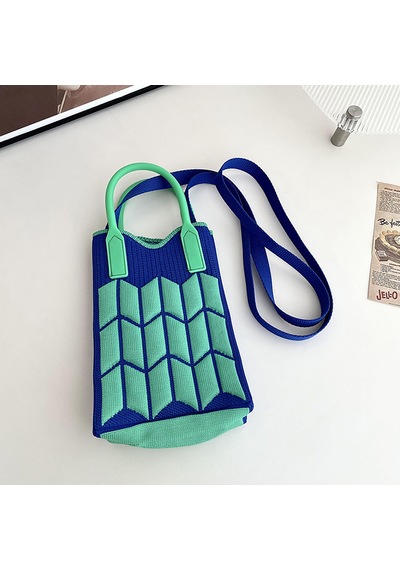 "akıllı Telefonlar Ve Kartlar İçin Ayarlanabilir Kayış Ve Üst Saplı Kompakt Telefon Crossbody Cüzdan" Blue