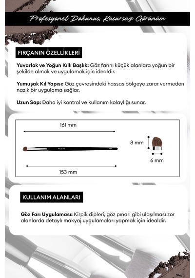 Far Fırçası Cre'ars Short Shader Brush 128