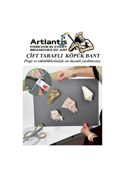 Tr Çift Taraflı Bant Köpük Bant 45mm X 2mt 6 Adet Çerçeve Tablo Halı Yapıştırma Bandı İç Ve Dış Mekan Sü