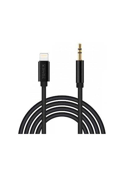 Tonex AX-02 Lightning to 3.5mm Audio AUX Ses Kablosu Siyah