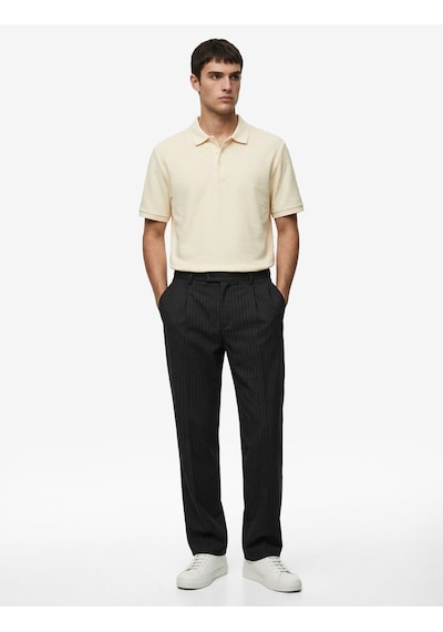 Koton Regular Fit Kısa Kollu Düğmeli Polo Yaka Tişört Ekru 6sam10283mk