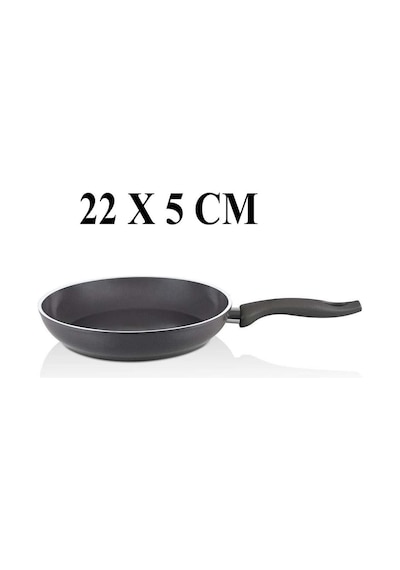 Falez Seramik Tava 22 Cm Füme Renk Tek Kulplu Füme