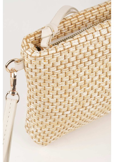 Vivaq Kadın Bellis Hasır Vizon Astarlı Suni Deri Bilek Askılı Portföy El Ve Clutch Çanta VİZON
