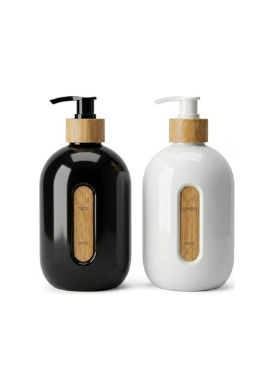 500 Ml Cam Sıvı Sabunluk, Bambu Pompalı Ve Şık Tasarım 12 Izgara