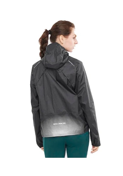 Salomon Bonatti Wp Waterproof Kadın Koşu Yağmurluğu Lc1949100 Siyah
