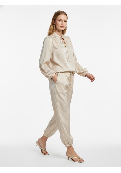 Xint Bej Formunu Koruyan Oversize Pantolon 201326