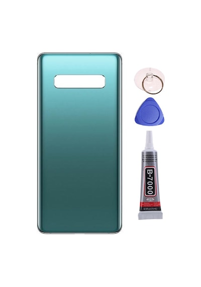 Samsung S10e Yeşil Uyumlu Arka Kapak Batarya Kapağı Pil Kapağı Yapışkan Ve Sökme Aparatıyla Beraber Full Set Yeşil