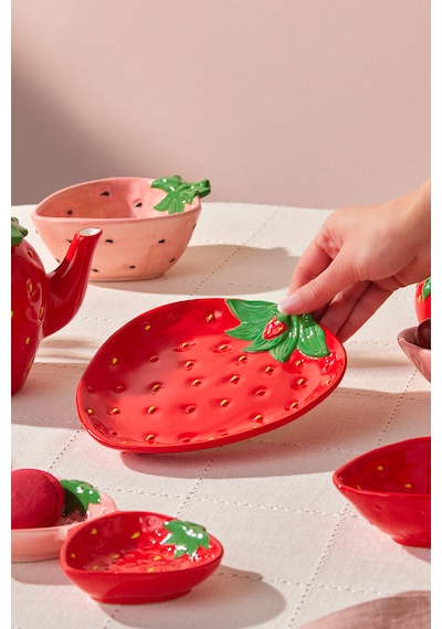 Karaca Strawberry Pasta Tabağı 20 Cm Kırmızı