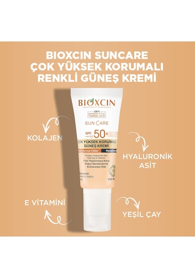 Bioxcin Sun Care Çok Yüksek Korumalı Kuru Ciltler Için Renkli Güneş Kremi Tinted Spf 50+ 50 Ml Sku: Smg8690010427403 Açık Bej