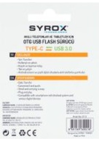 Syrox Syx-Dt13 Usb-3.0 Den Type-C Dönüştürücü Otg