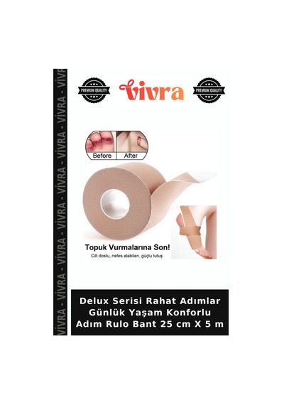 Delux Serisi Rahat Adımlar Günlük Yaşam Konforlu Adım Rulo Bant 25 Cm X 5 M