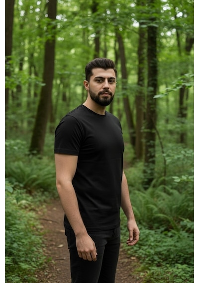 Luxıc Core Unisex Siyah %100 Pamuk Basic Tişört Bisiklet Yaka Kısa Kol Rahat Kesim Günlük Yazlık Xl - Lcr-ts-sıyah