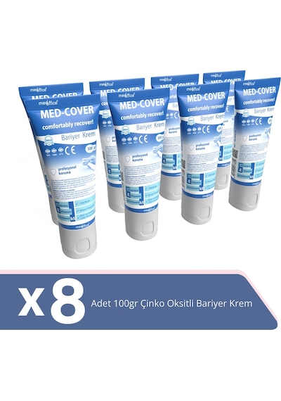 Med-Cover Çinko Oksit Bariyer Krem 8 x 100 G