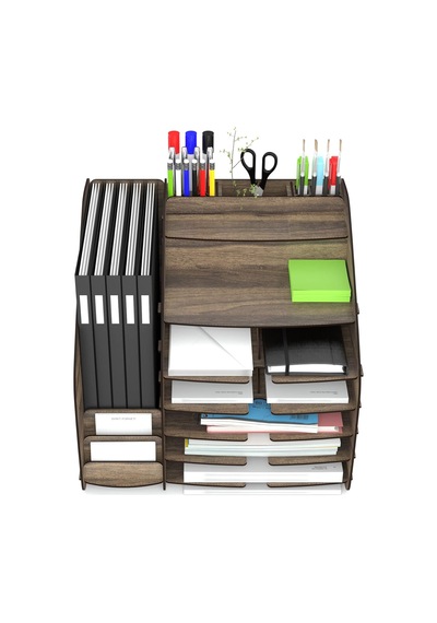 Mingitav Design Otto Fx-xl Modest - 2 Renk - A4 Evrak Rafı Masaüstü Organizer Design Otto Fx Xl Modest Ceviz Genel