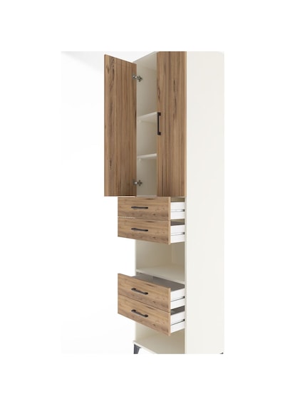Hyperion Dolap 4 Raflı 4 Çekmeceli 2 Kapaklı 60x44x243 Aytaşı-çam Aytası