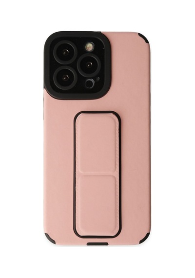 Apple iPhone Uyumlu 13 Pro Kılıf Mega Standlı Silikon - Pudra Bzsxx00 1
