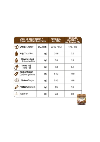Kakaolu Fındık Kreması 400 G 6'lı Paket