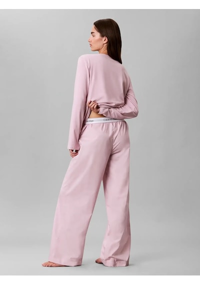 Calvin Klein Ls Pant Set, Msd Kadın Ev Gyim Pijama Takımı Pembe