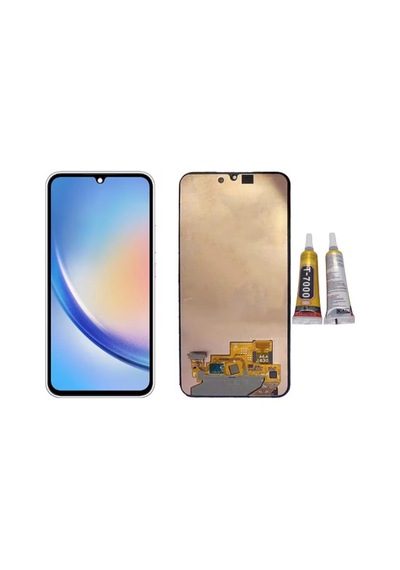 Te Samsung Uyumlu A34 5g A346f Oled Lcd Ekran Siyah + B7000