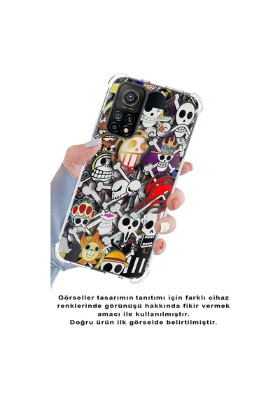 Xiaomi Redmi Note 9 Köşe Korumalı Antişok Kapak Anime Tasarımlı Şeffaf Silikon Kılıf