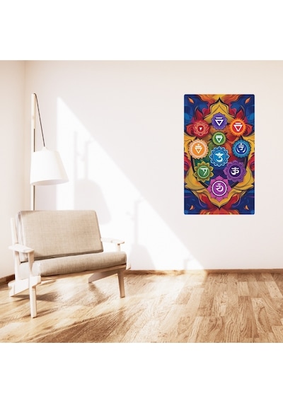 Bohem Tablo Çakra Spiritüel, Canlı Renkler Bohem Duvar Sanatı Çerçevesiz Poster