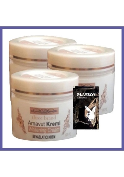 Bezos Three Brand Arnavut Kremi 100 Ml 3x Adet Whitens Cream Antikara Kremi + 1 Adet Jel Hediye Nıda