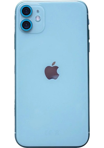 Mepa Newface iPhone Uyumlu 11 Neon Fosforlu Kamera Lens - Mavi Najmaddin Standart