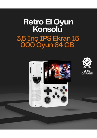 R36s Taşınabilir Retro Oyun Konsolu - 15.000 Oyun, 64 Gb Depolama, Ips Ekran
