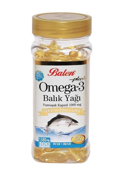 Omega 3 Balık Yağı 500 Mg 100 Kapsül Tse Helal Sertifikalı