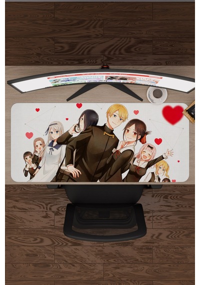 Kaguya Sama Anime V4 - 90x40 Xxl Gaming Kauçuk Kaymaz Taban Mouse Pad Fare Altlığı