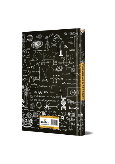 Bilim Ve Geometri Temalı Çizgili Not Defteri 13x21 Cm Sert Kapak 192 Sayfa