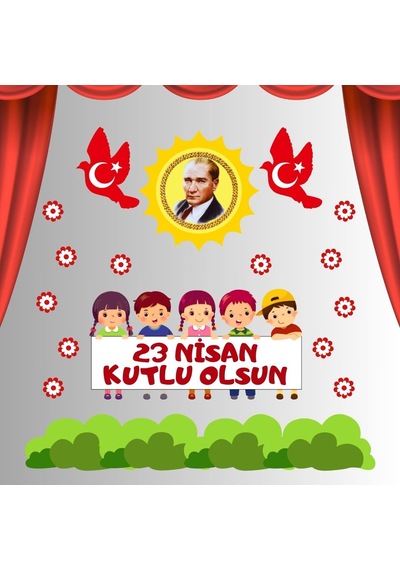 23 Nisan Kutlu Olsun Pano Süsü 03