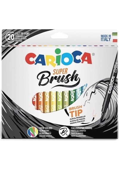 Carioca Super Brush Keçeli Kalem 20'li