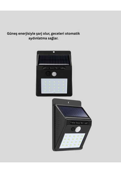 Hareket Algılamalı Solar Led Güvenlik Lambası Taba
