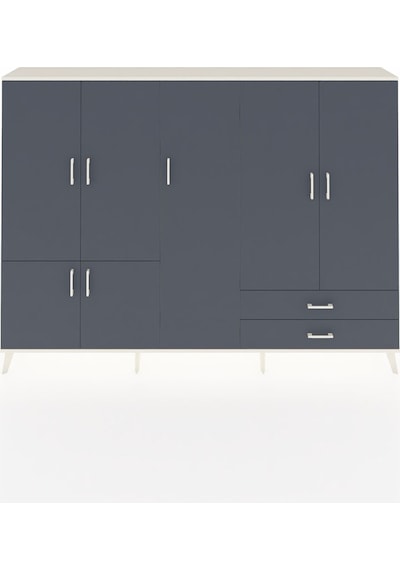 Arges Dolap 12 Raflı 2 Çekmeceli 7 Kapaklı 220x30x163 Aytaşı-antr Aytaşı-antrasit Arges Dolap 12 Raflı 2 Çekmeceli 7 Kapaklı 220x30x163 Aytaşı-antr Aytaşı-antrasit
