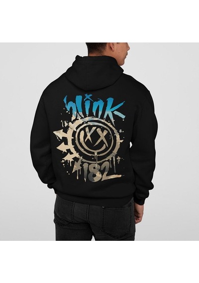 Sevbano Blink-182 Müzik Grubu Baskılı Unisex Oversize Tasarım Rock Metal Siyah