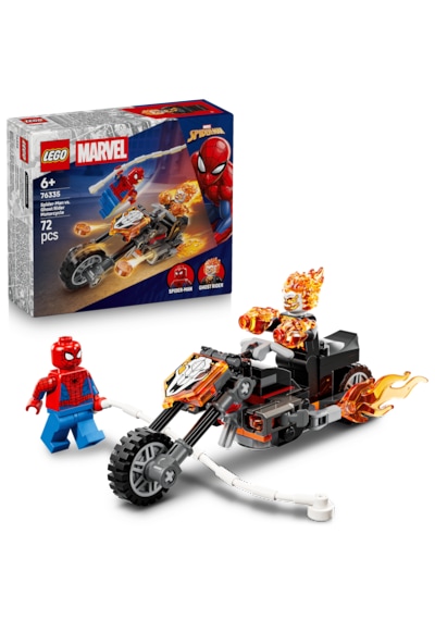 LEGO® ǀ Marvel Örümcek Adam, Ghost Rider Motosikletine Karşı 76335 -6 Yaş ve Üzeri Çocuklar için Yaratıcı Oyuncak Yapım Seti (72P)