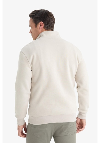 Defacto Regular Fit Dik Yaka Yarım Fermuarlı İçi Yumuşak Tüylü Basic Düz Sweatshirt X7405az25aubg766 Bej