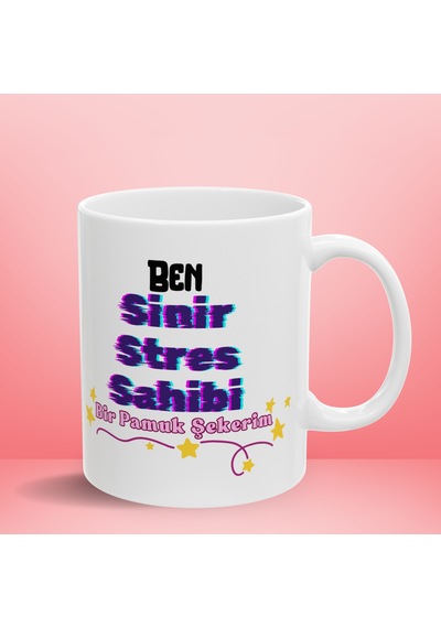"ben Sinir Stres Sahibi Bir Pamuk Şekerim" Yazılı Porselen Kupa Bardak 330 Ml - Komik Ofis Ve Arkadaşa Hediyelik Kupa Çok Renkli "ben Sinir Stres Sahibi Bir Pamuk Şekerim" Yazılı Porselen Kupa Bardak 330 Ml - Komik Ofis Ve Arkadaşa Hediyelik Kupa Çok Renkli