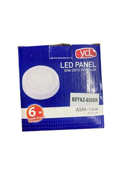 Ycl 6w Sıva Üstü Yuvarlak Led Panel Beyaz 6500k
