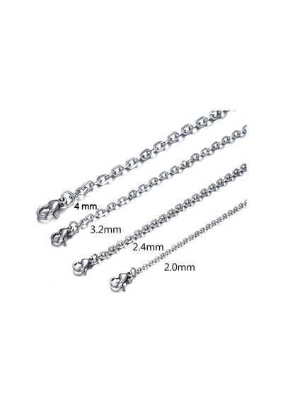 Chavin Gri Uzun 75 Cm. Erkek Çelik Zincir Dr38