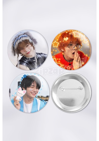 I.n Stray Kids Kpop Çanta Süsü Rozet İğneli Buton Rozet Seti 3 Adet Üçlü