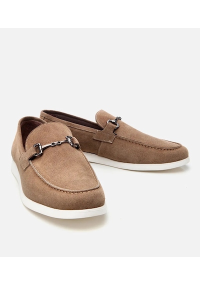 Hotiç Erkek Süet Deri Bej Toka Detaylı Günlük Loafer 02ayh305490a300 Bej