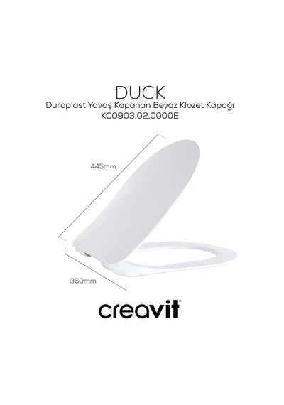 Creavit Terra Rim-off Duroplast Kapaklı Gömme Rezervuar Set
