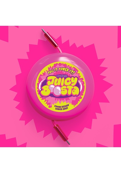 Mustard Juicy Boosta Usb-c 100w Hızlı Şarj Kablosu - Pembe